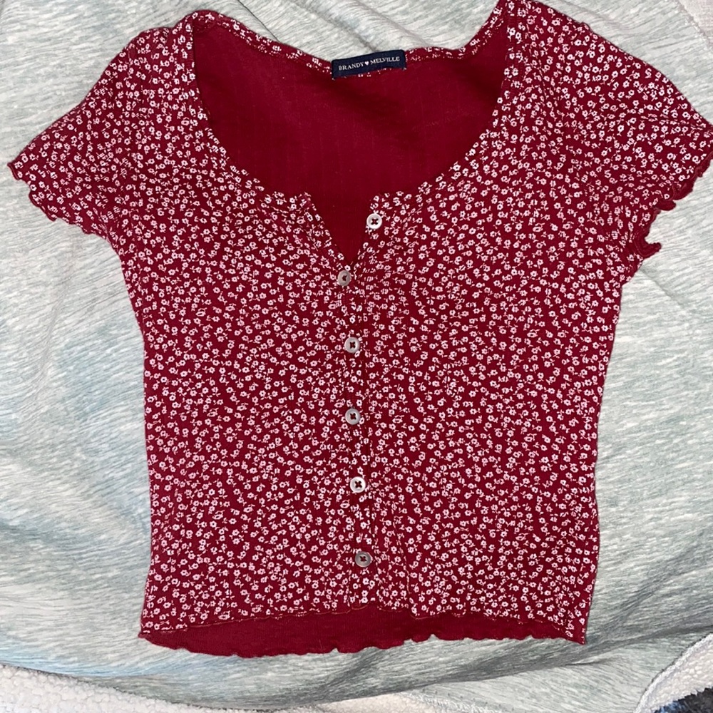 brandy melville zelly eyelet top